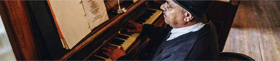 Man playing piano